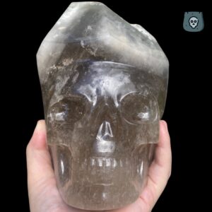 Elestial smoky quartz skull