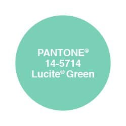 Lucite green by Pantone
