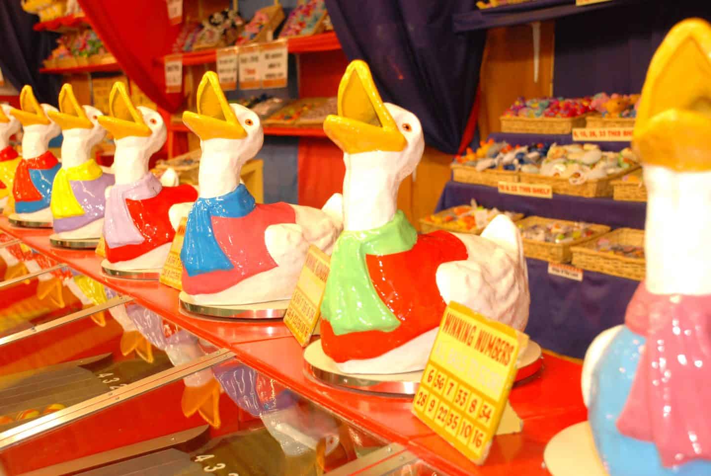 Funfair side stall at Folly Farm adventure park and zoo