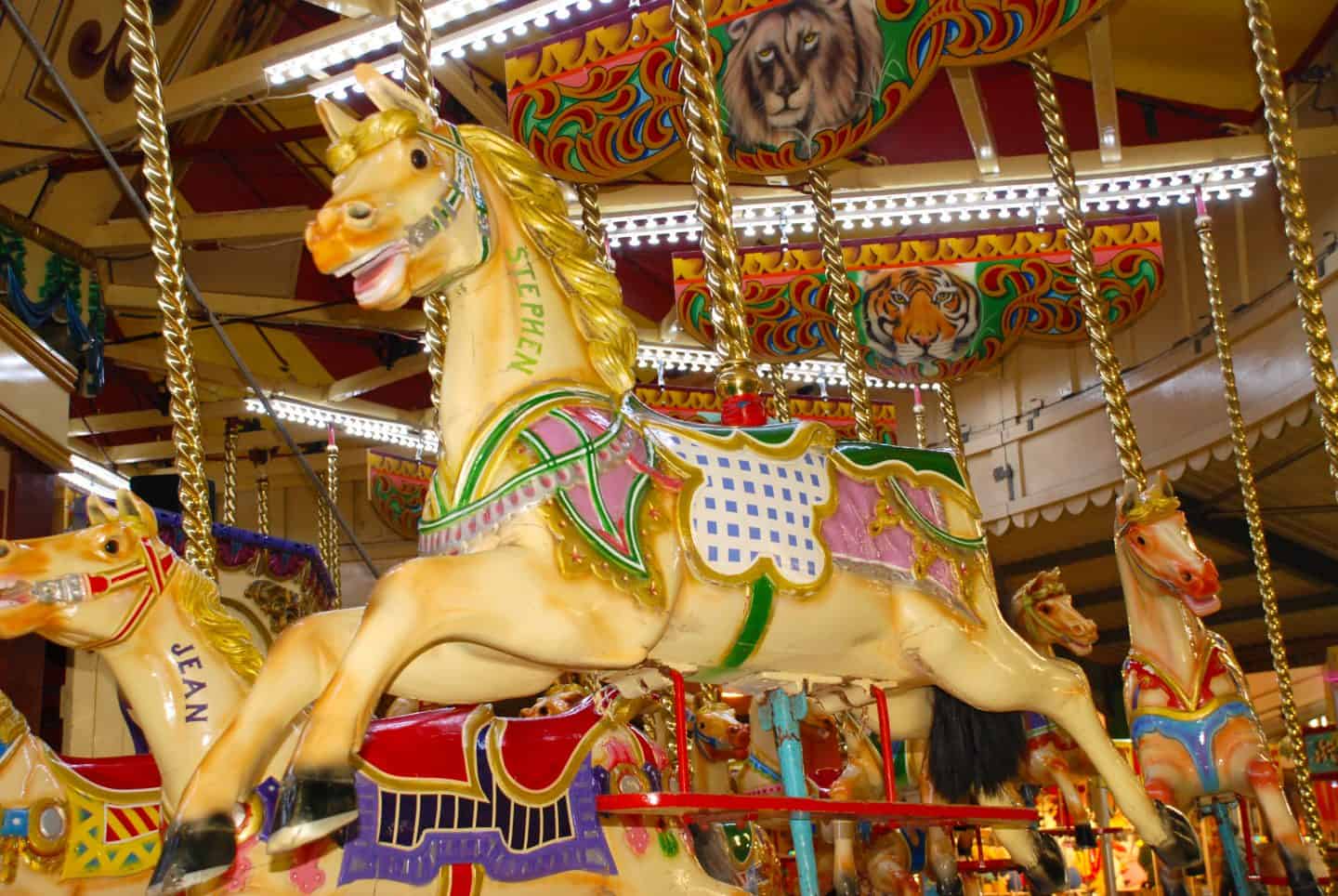 Carousel at Folly Farm adventure park and zoo