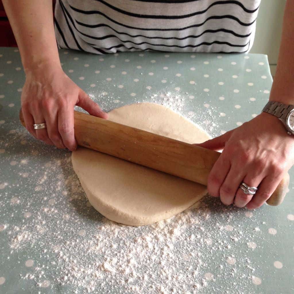 How To Make Salt Dough Ornaments for Easter: Roll out your dough.