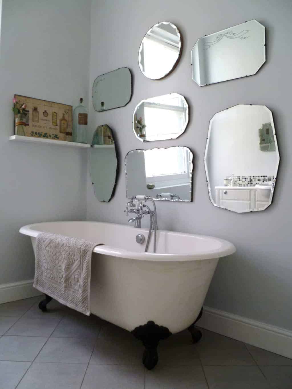 Mirrors add light to a dark rooms