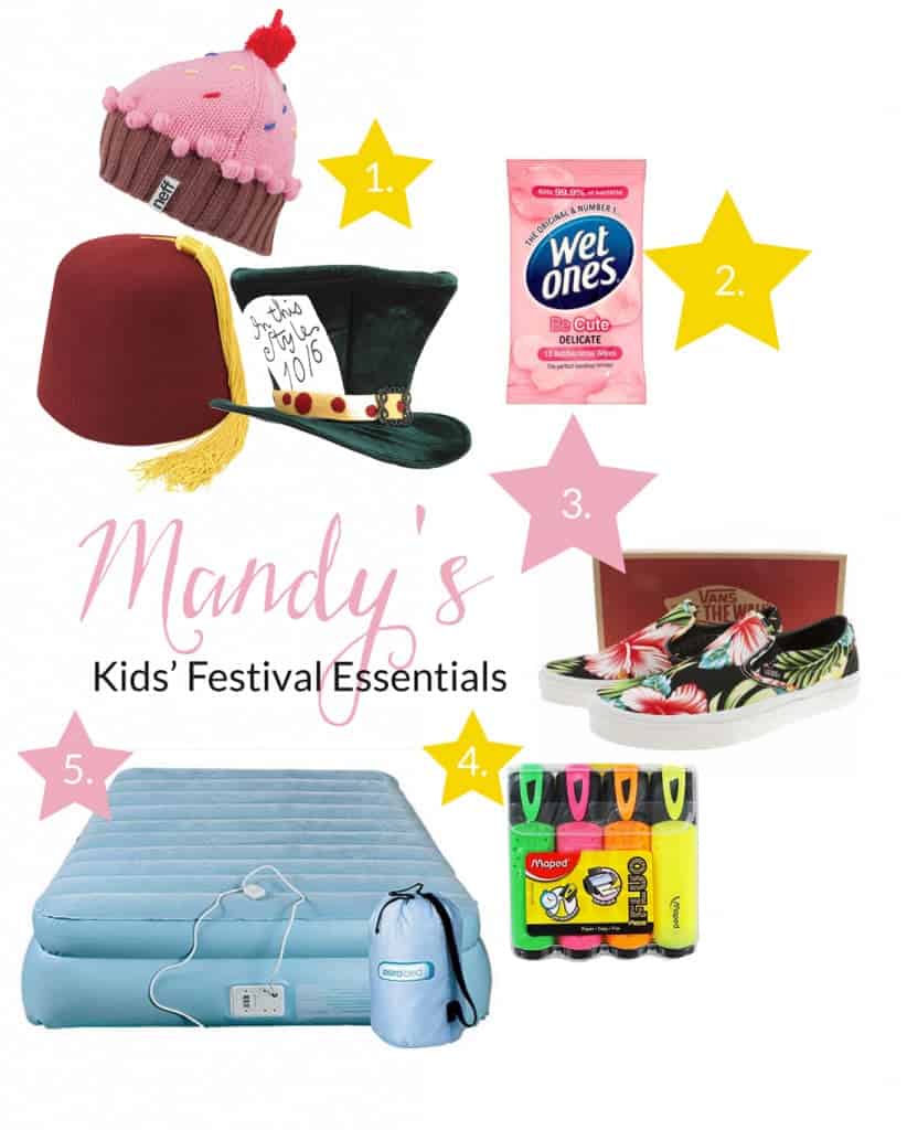 Advice and essential items for a kids festival 