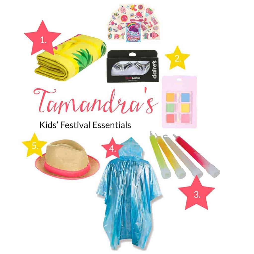 Essential items to take to a family friendly festival with kids