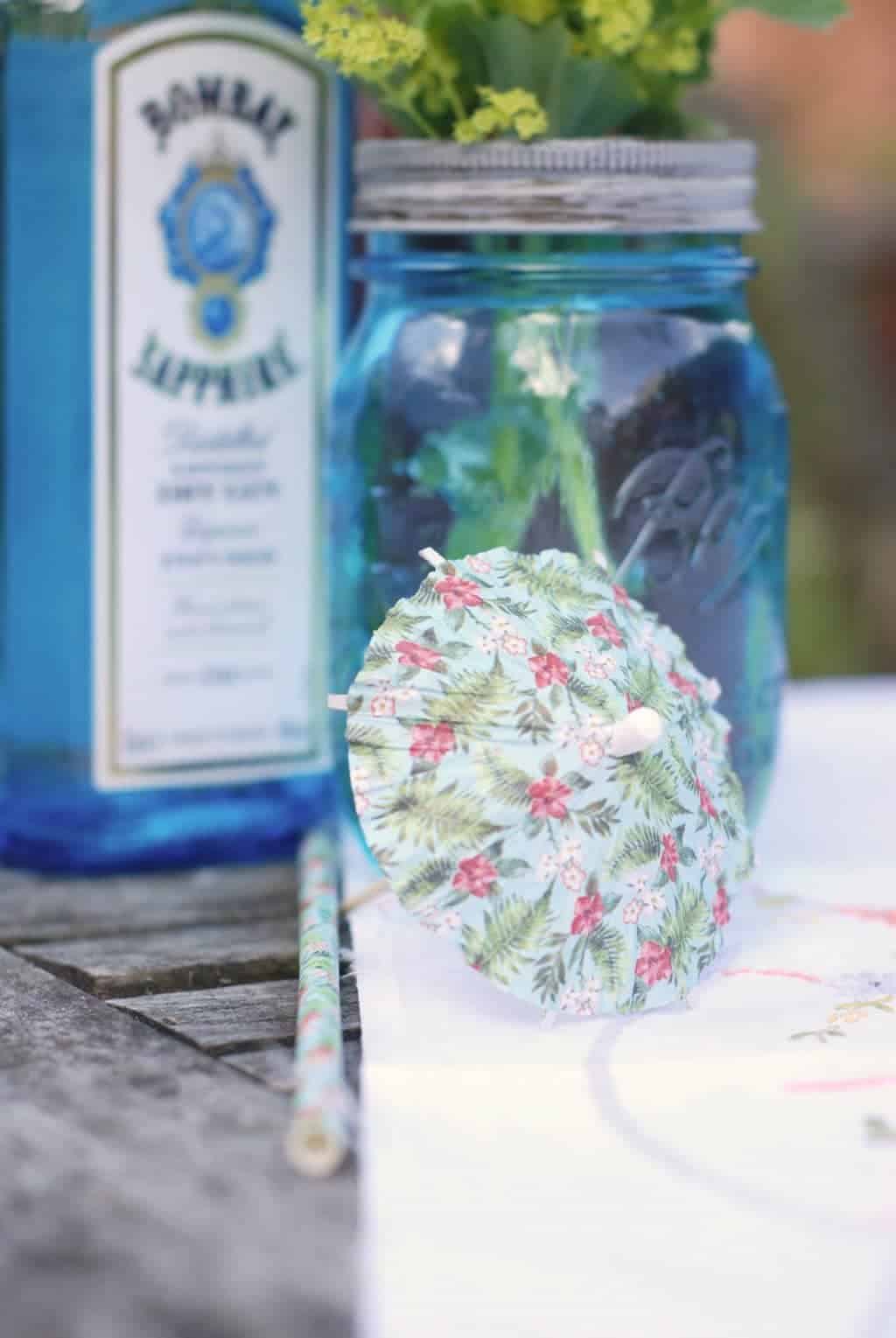 A gin and rhubarb cocktail
