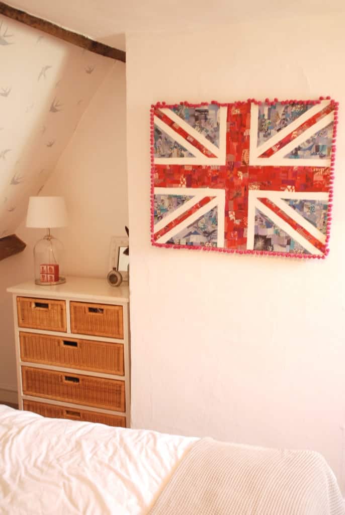 wallpapering a ceiling