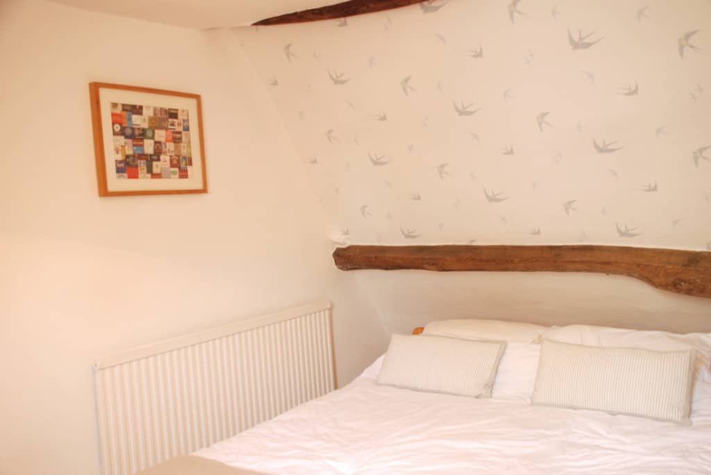 wallpapering a ceiling