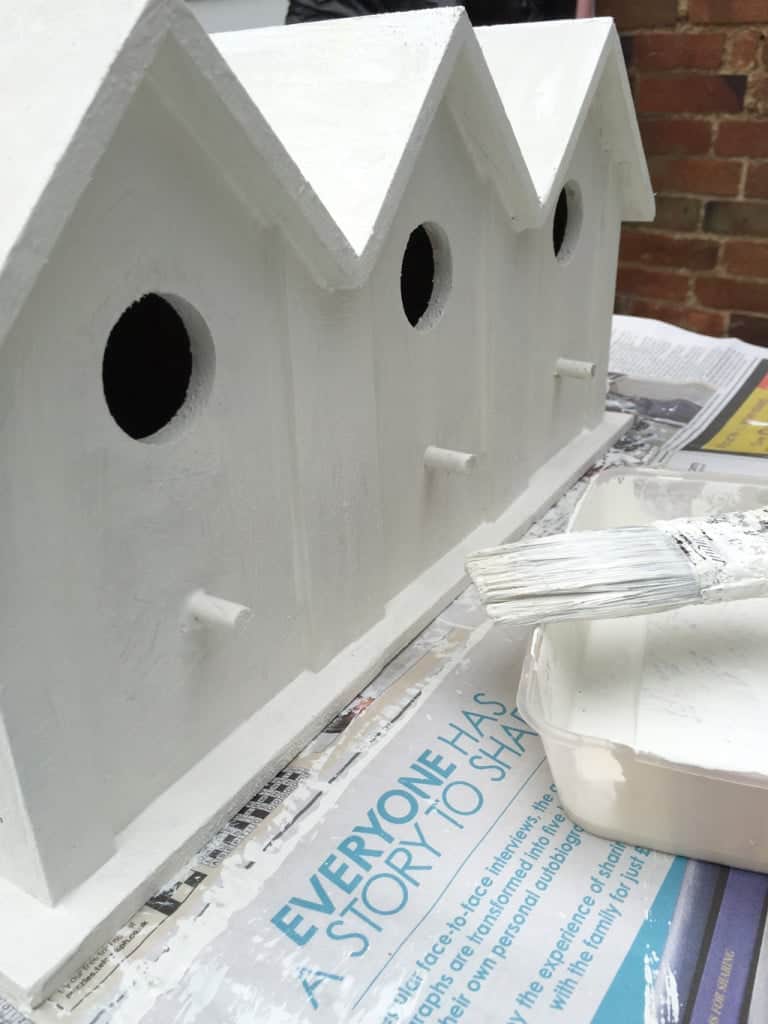 Making a beach hut birdhouse