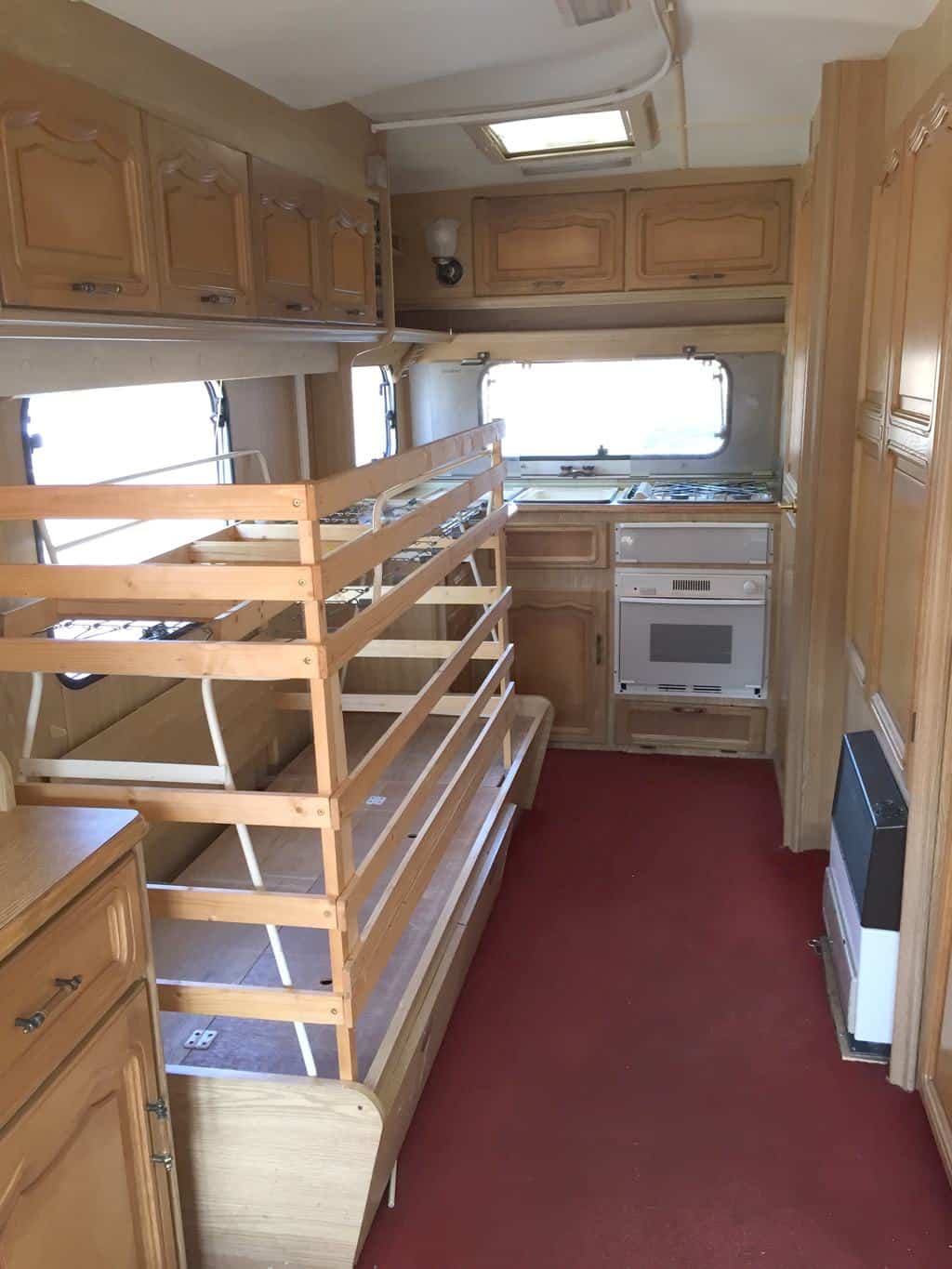 Caravan Renovation Project: Before Pictures. Inside Dolly 2's Kitchen and Lounge area before we'd carried out our caravan makeover.