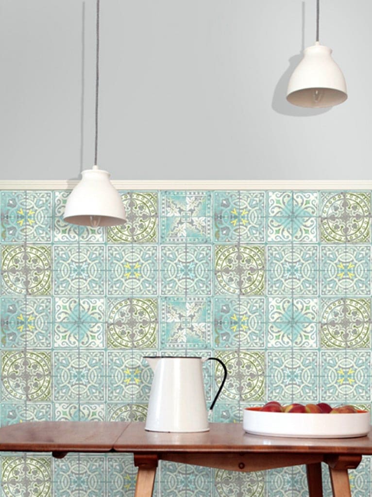 A Patterned Floor Tile on the walls?