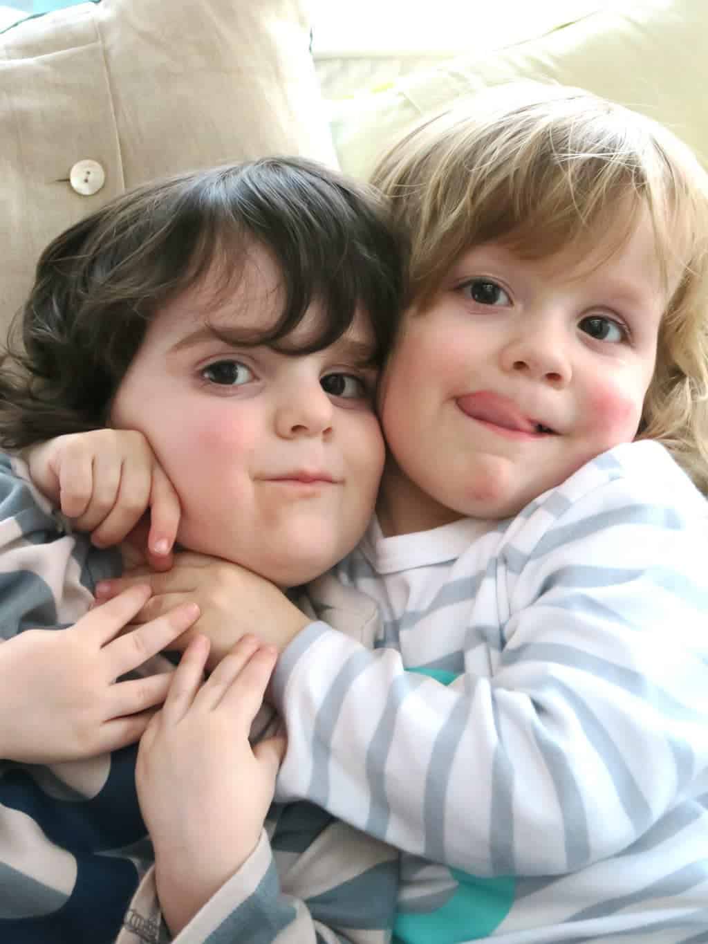 The twins on their third birthday