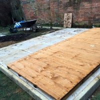 Building a base for the she shed
