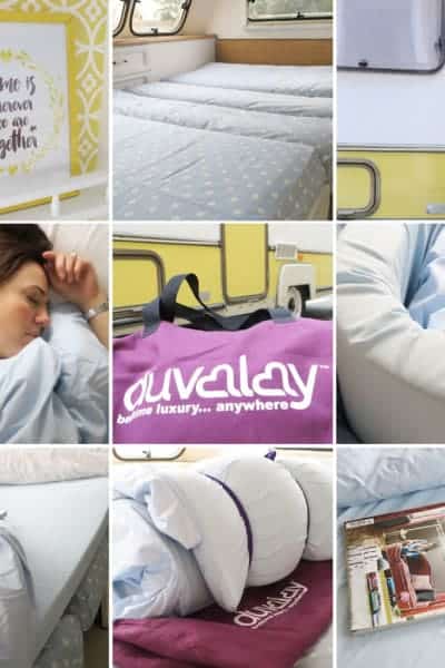 The duvalay is the must have caravan accessory. A comfy mattress topper combined with a n integral duvet and sheet.