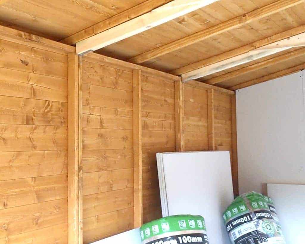 Boarding and Insulating the She Shed