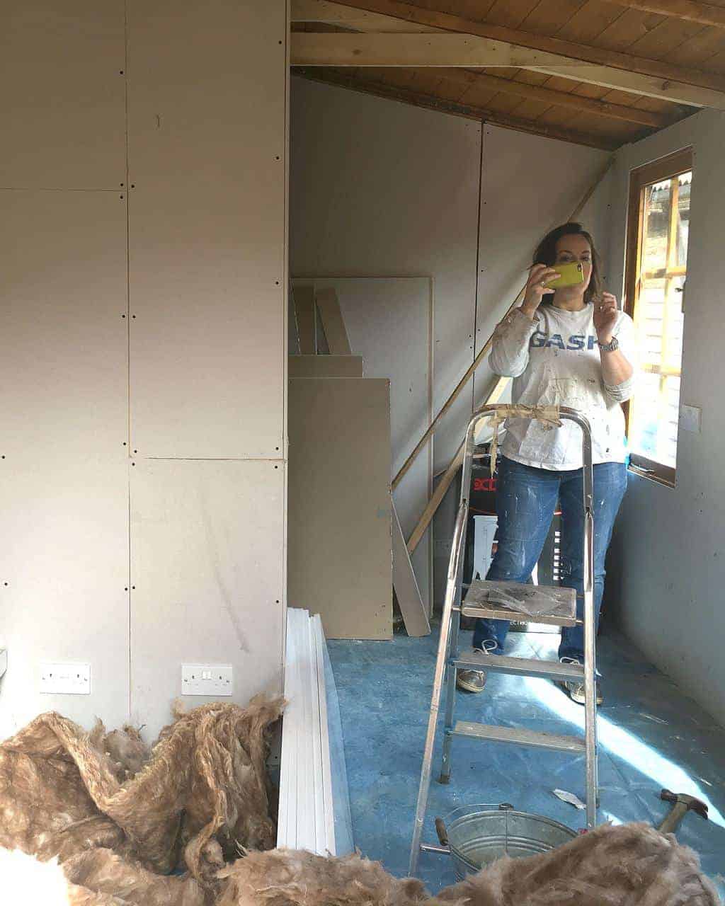 Boarding and Insulating The She Shed