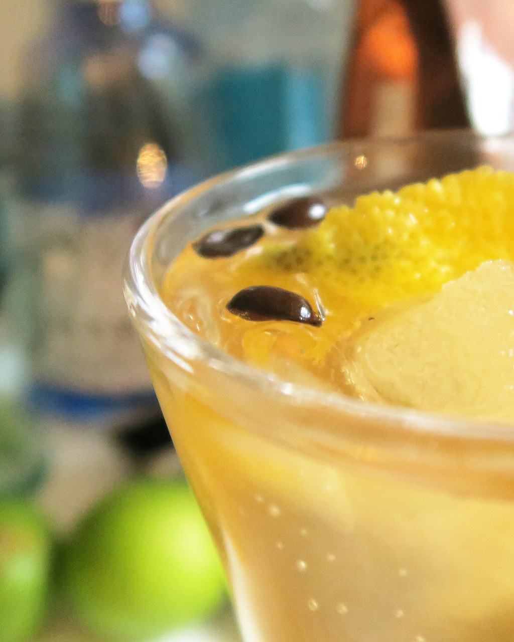 A recipe for coffee gin tonic 
