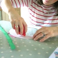 Making Easter bonnets 