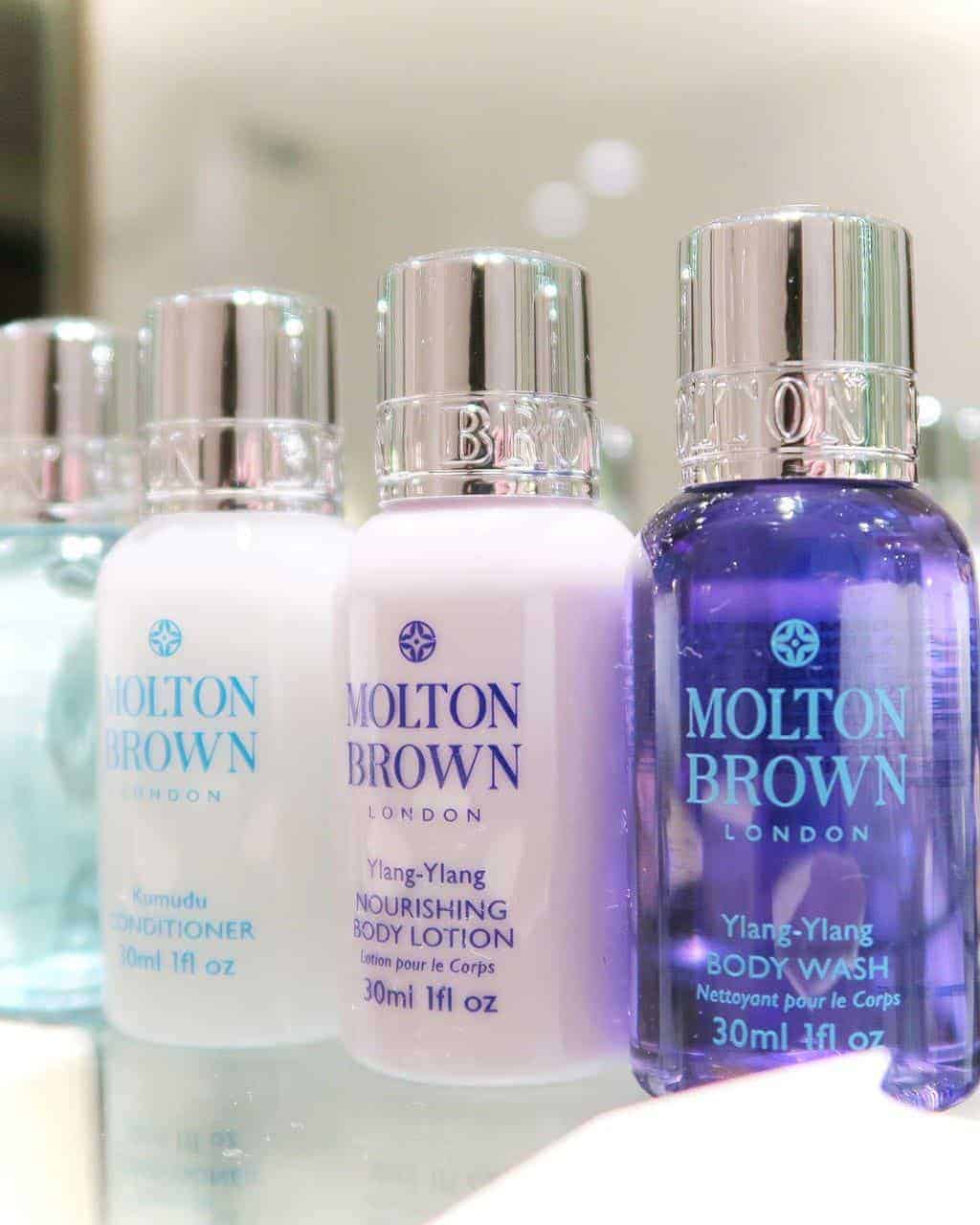 Our palatial bathroom at the Bath Spa Hotel included Molton Brown toiletries.