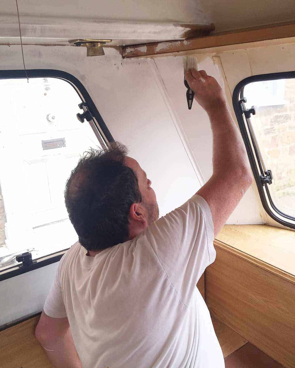 Painting a caravan interior