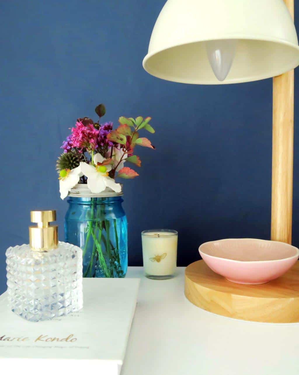A colourful bedroom makeover | My bedside table