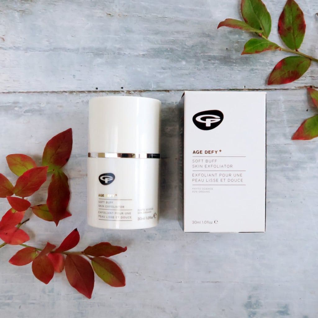 Seasonal skincare using Green People products | Soft Buff Skin Exfoliator