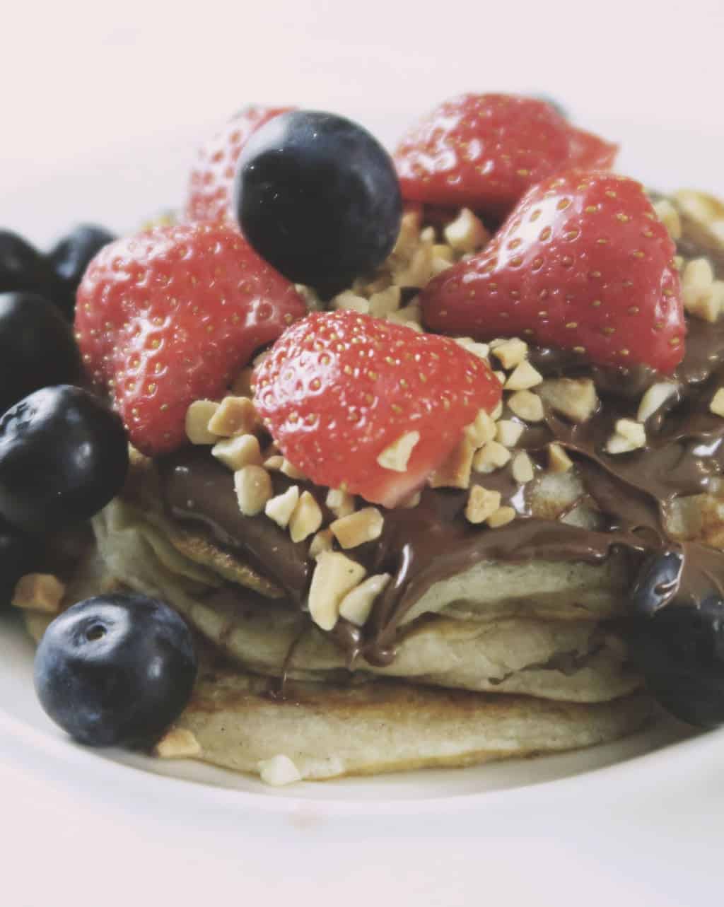 The Best Eggless Pancake Recipe EVER {Featuring Nutella} 