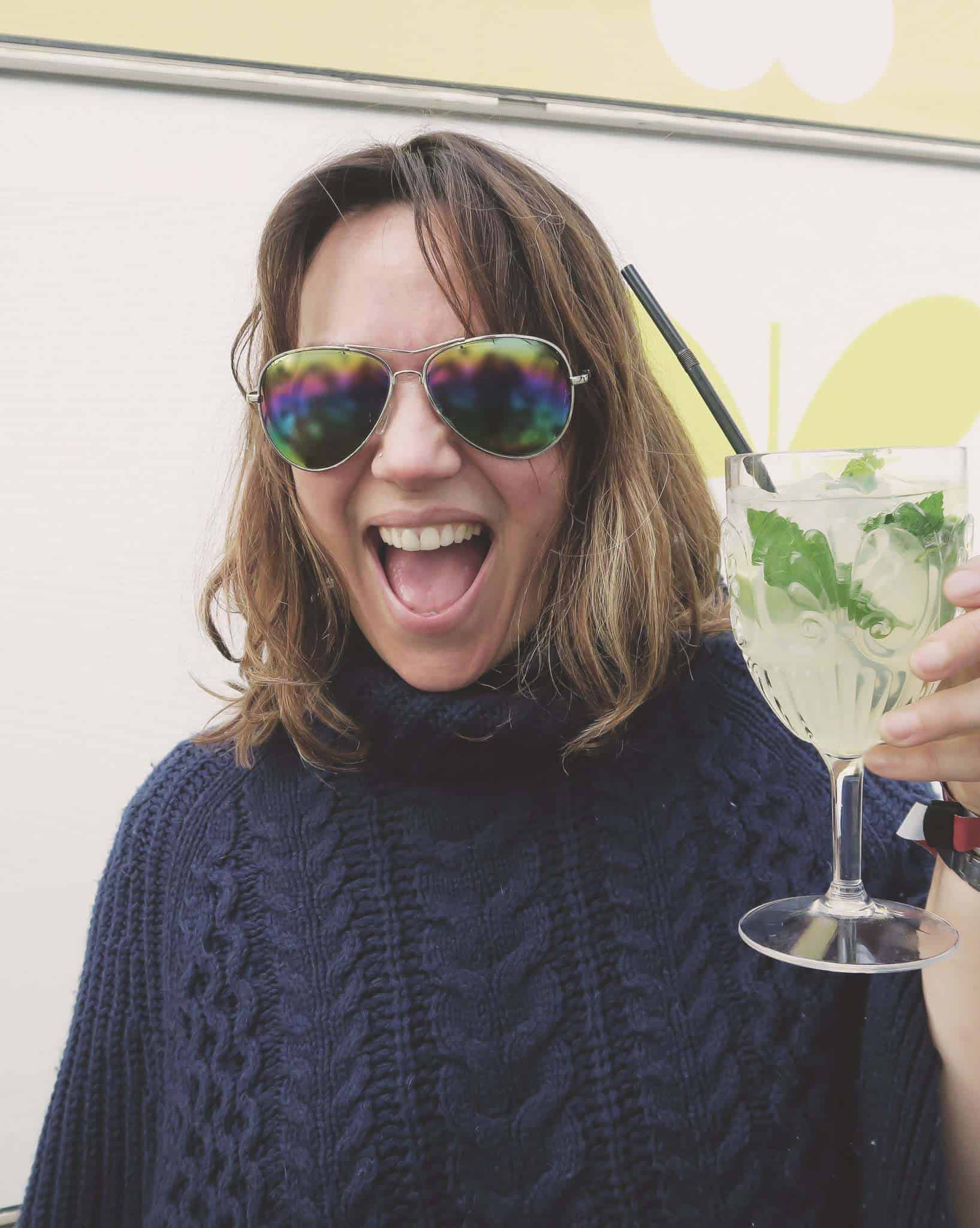 Caro showing how to make the perfect Mojito cocktail