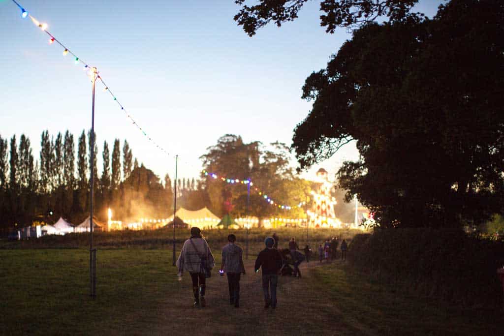 Walking back to camp at The Good Life Experience