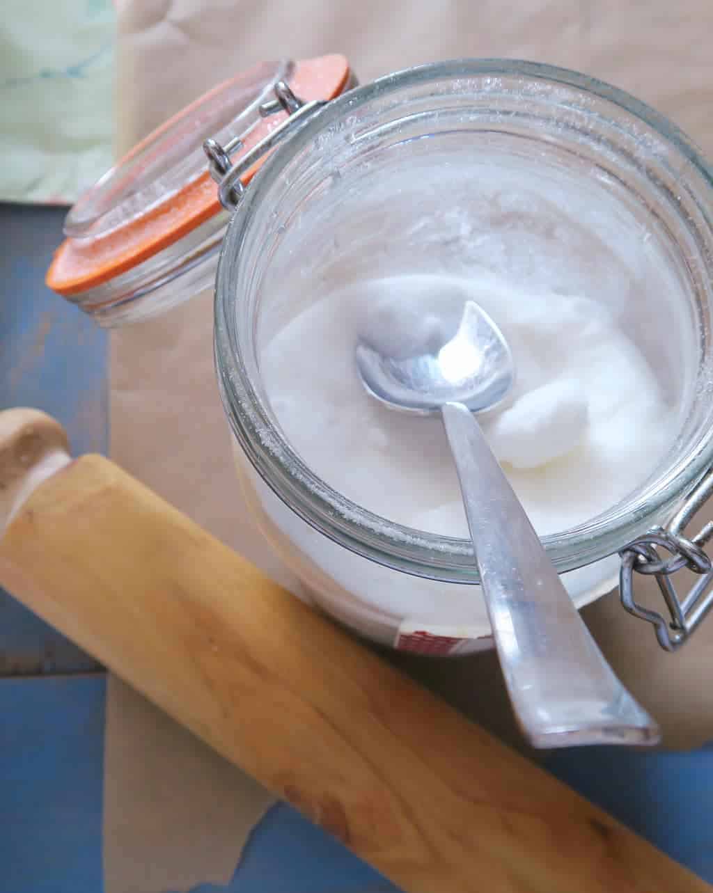 Kilner jar full of sugar 