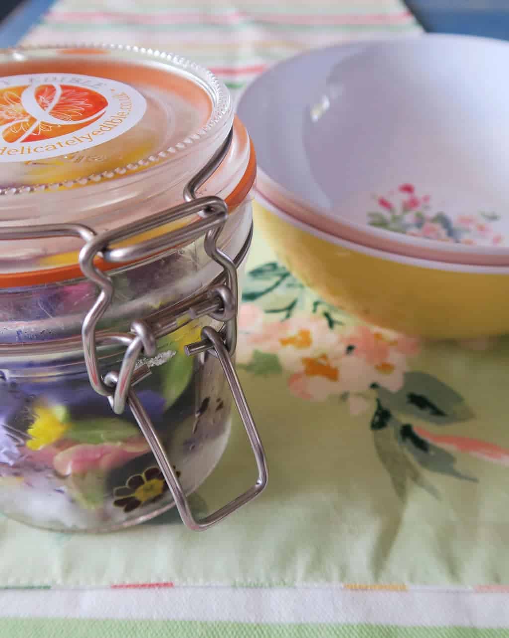Edible flowers from Delicately Edible plus Spring Florals Tableware from Laura Ashley