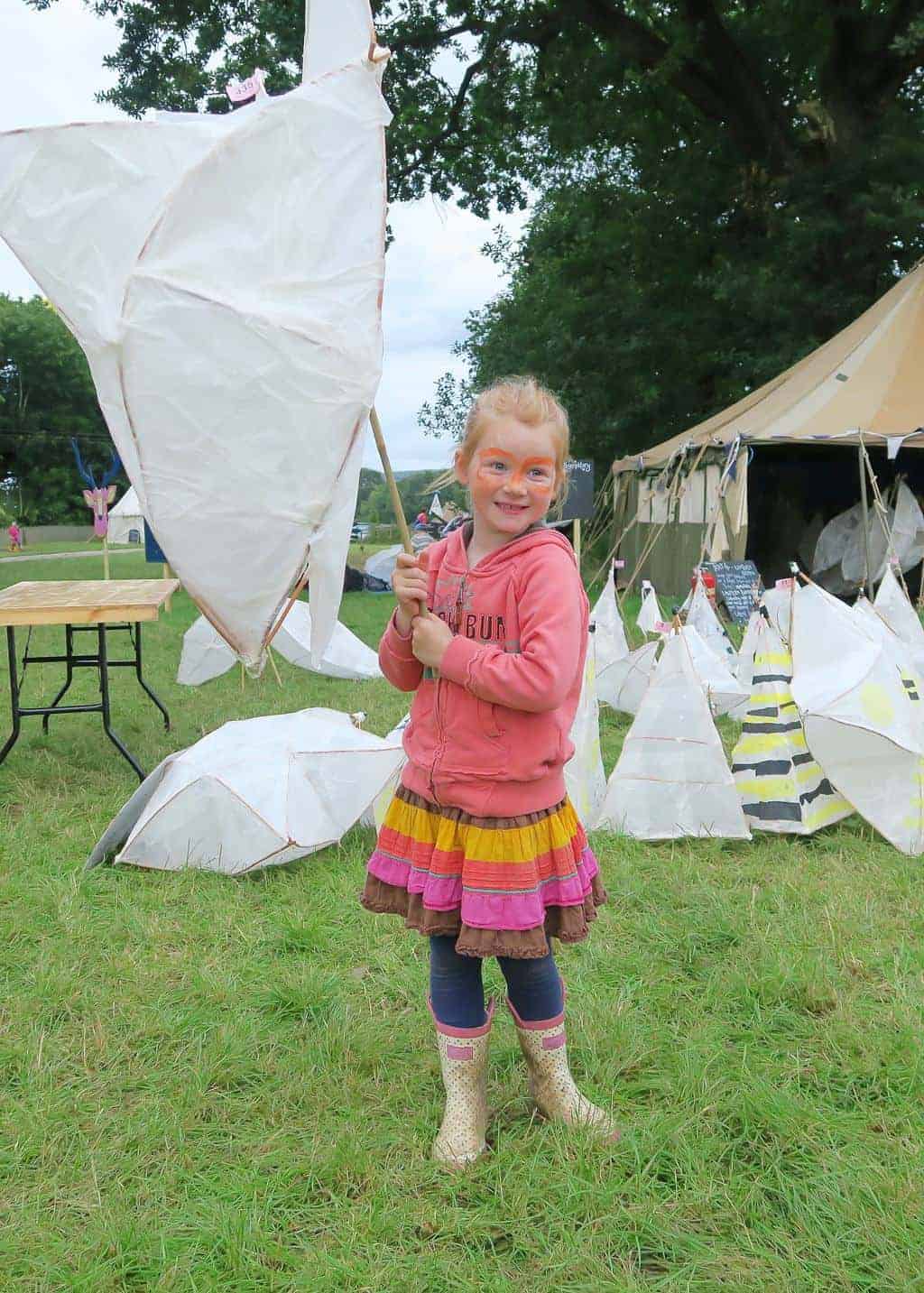 Child with her amazing lantern at Just So Festival
