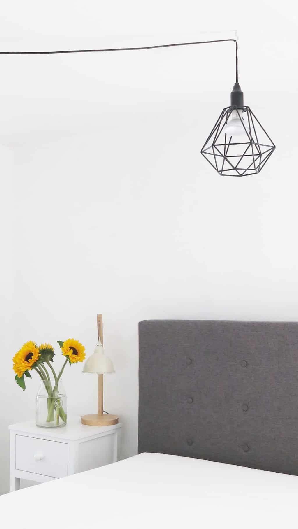 Upholstered headboard.