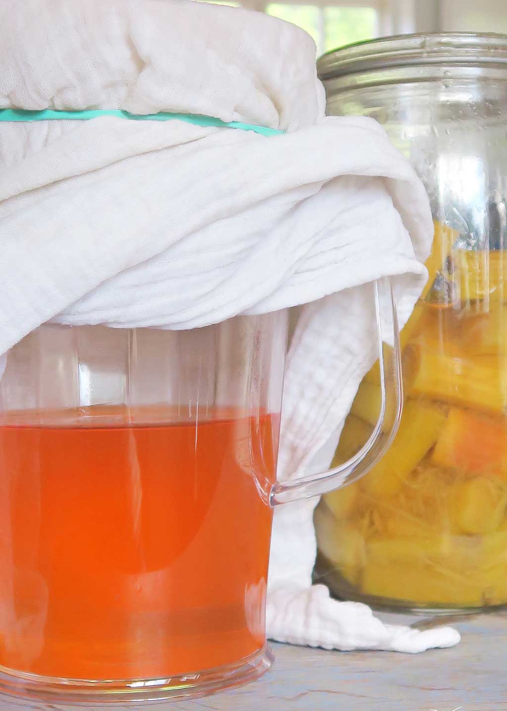 homemade ginger and rhubarb gin