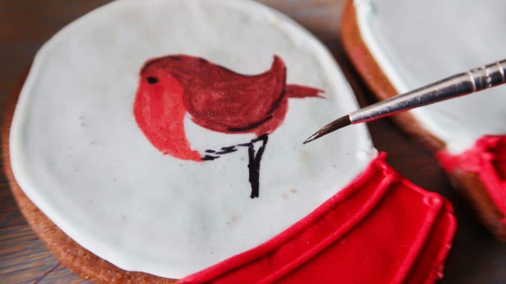  Painting Christmas snow globe cookies