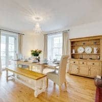 The dining room at Pendriffey Cottage | Image courtesy of Cornish Horizons
