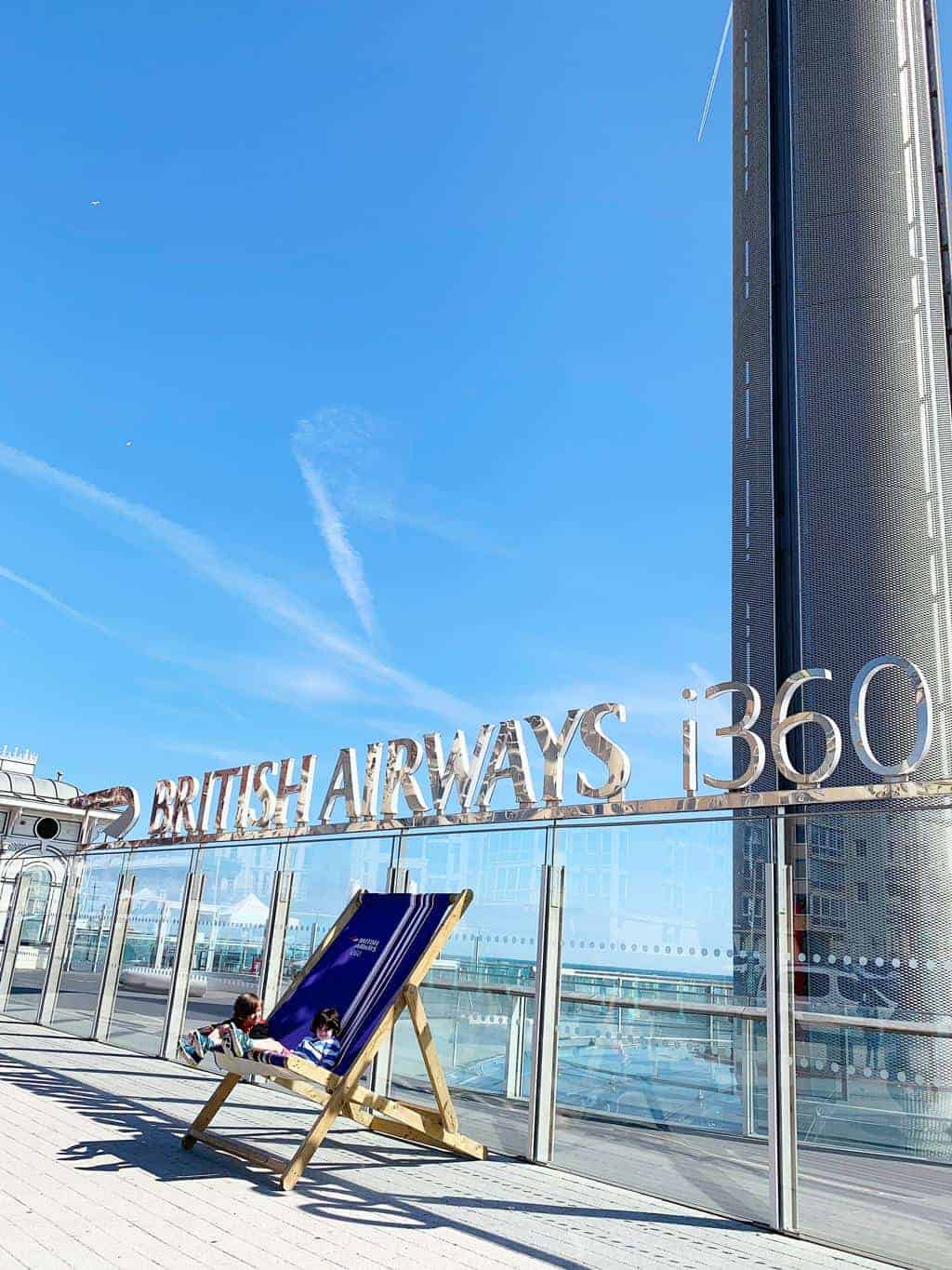 The huge deckchair at The British Airways I360 Experience In Brighton 