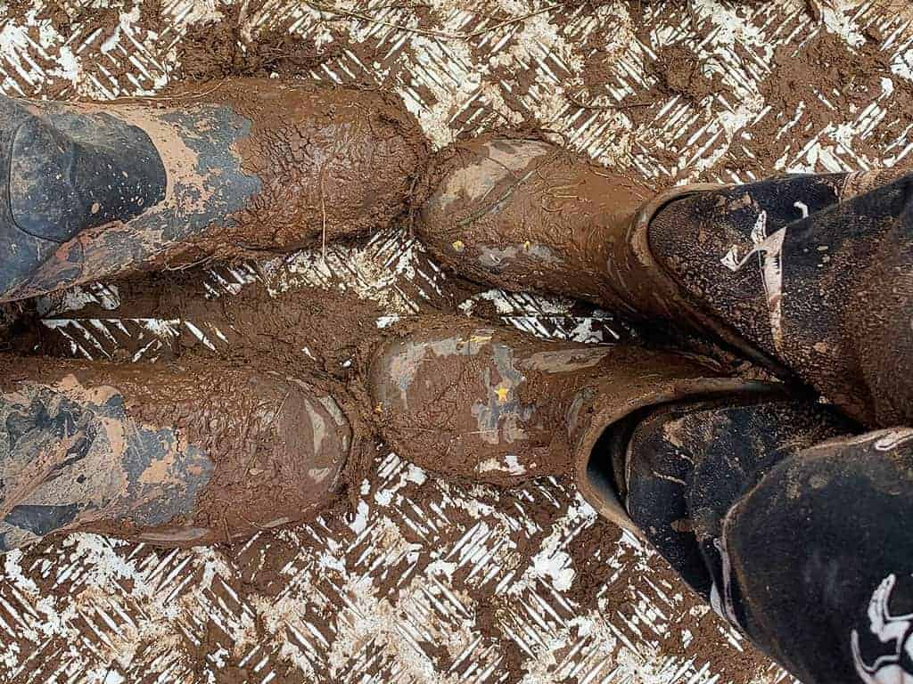 Muddy feet at Kendal Calling festival