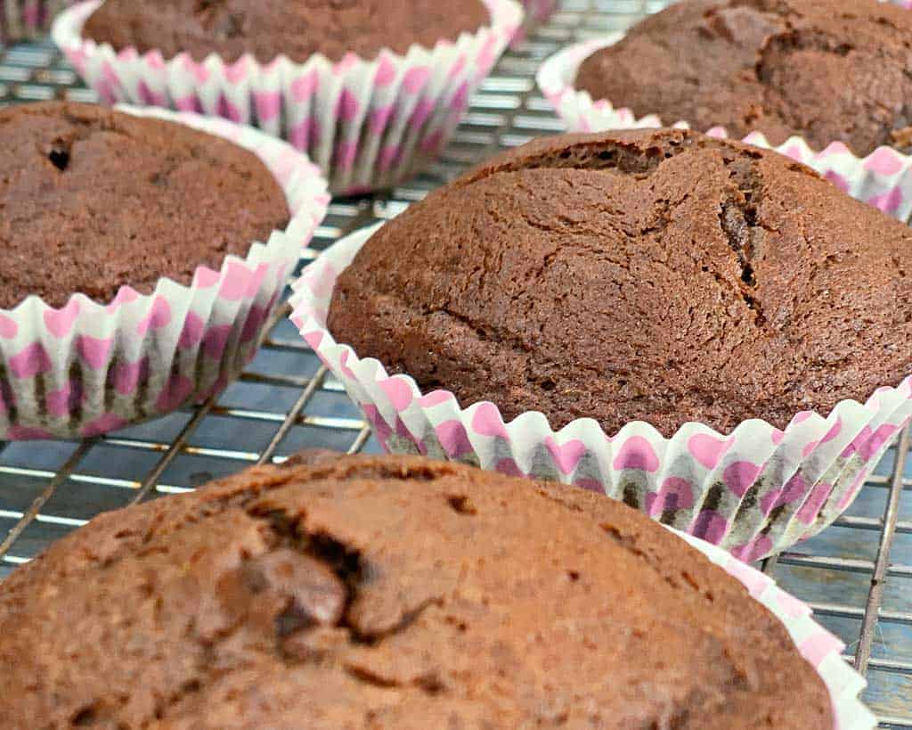 My Recipe for Easy Gluten Free Chocolate Banana Muffins {based on a Nigella Recipe}