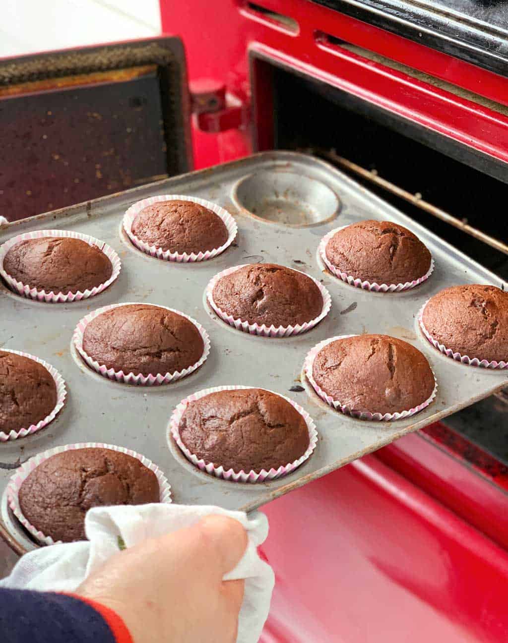 My Recipe for Easy Gluten Free Chocolate Banana Muffins {based on a Nigella Recipe}