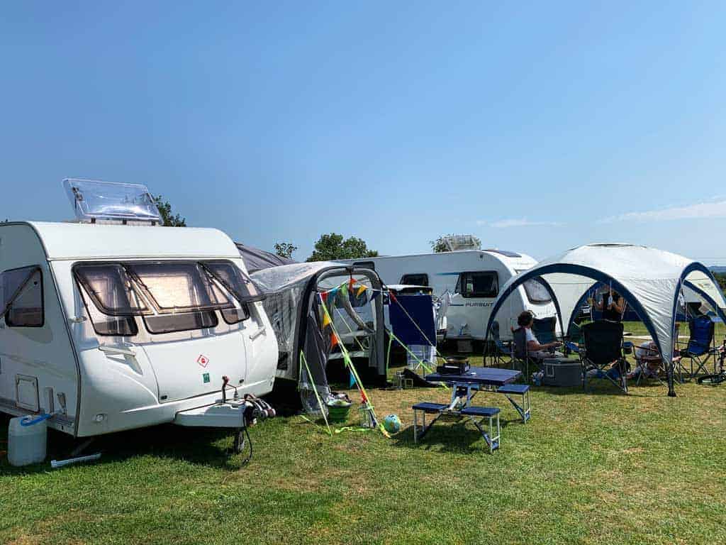the OLPRO View 420 Caravan Inflatable Porch Awning
