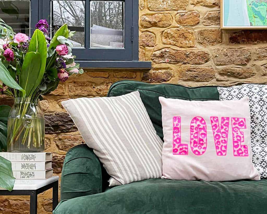 Leopard Print Love Cushion 