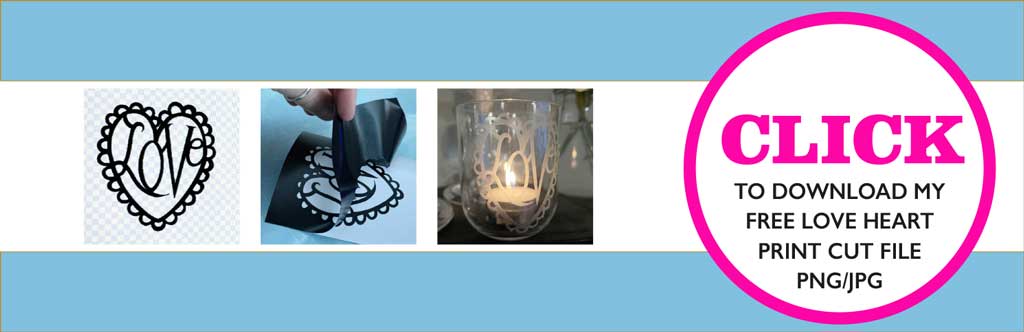 A DIY Tealight Holder (Free Love Heart Cut File)