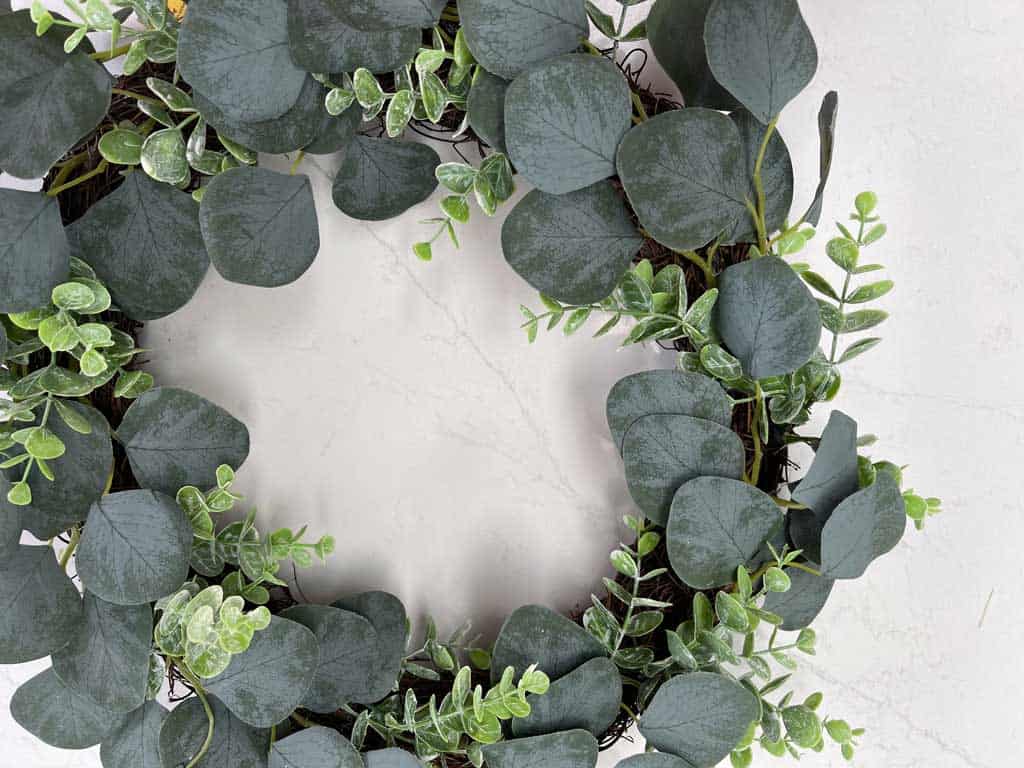 An easy tutorial to make a faux Tulip Wreath DIY For Spring