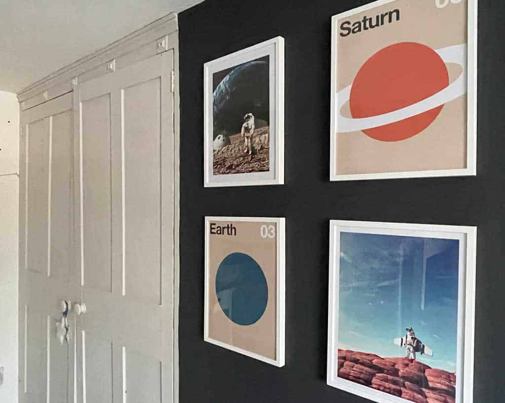 A space theme room is so easy to achieve with the addition of some lovely artwork.