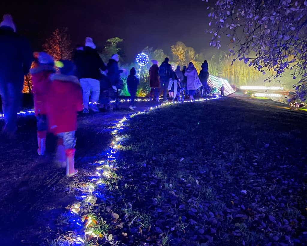 The Blenheim Palace Christmas lights trail