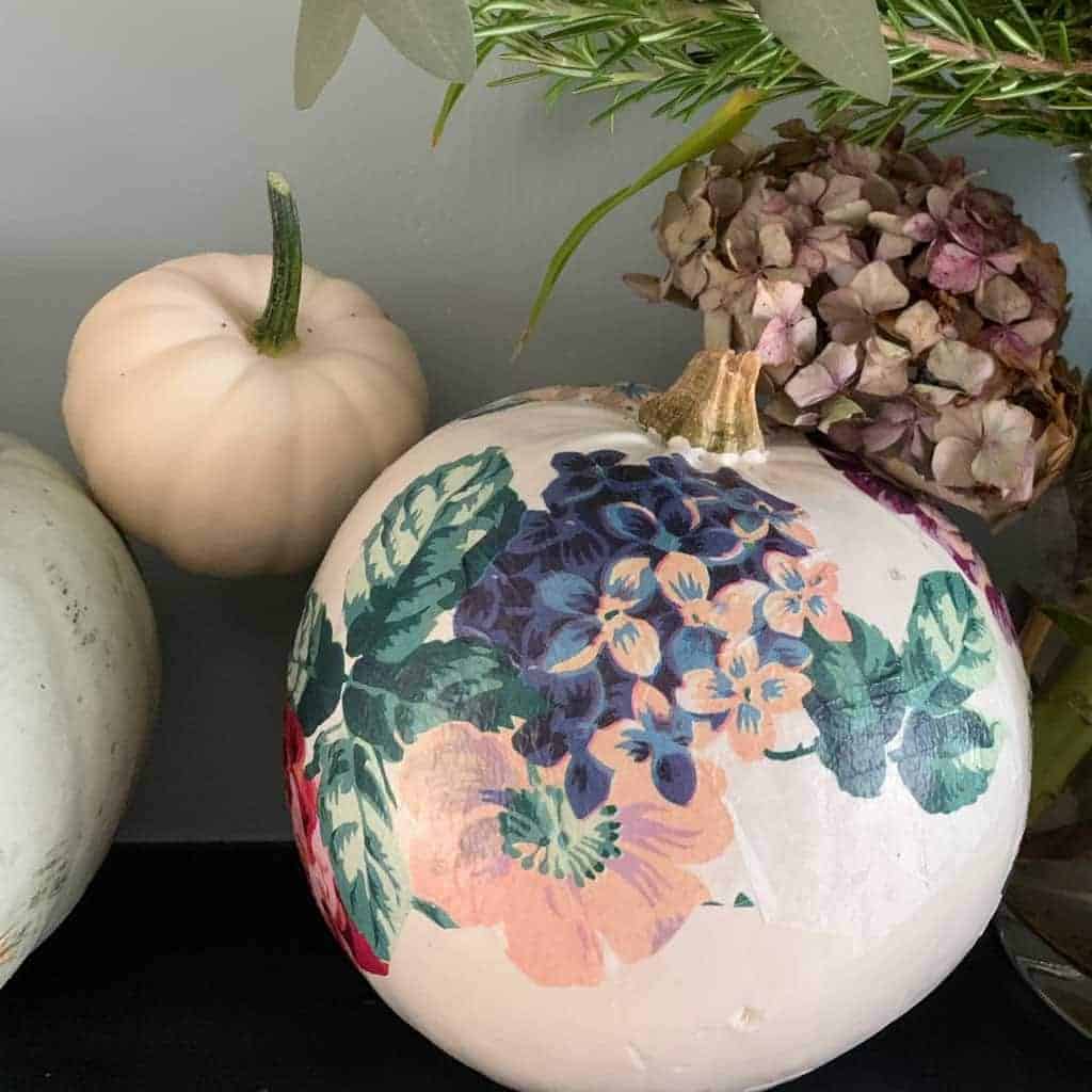A pretty decoupage pumpkin makes perfect fall decor