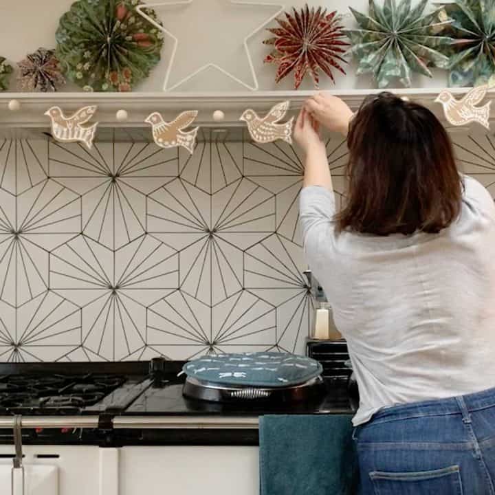 Make a Cardboard Dove DIY Christmas Garland