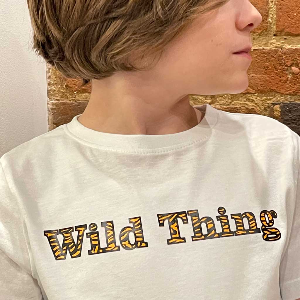 Make this Wild Thing T Shirt Design With My Free Tiger Striped Font SVG PNG Files (Full Alphabet)