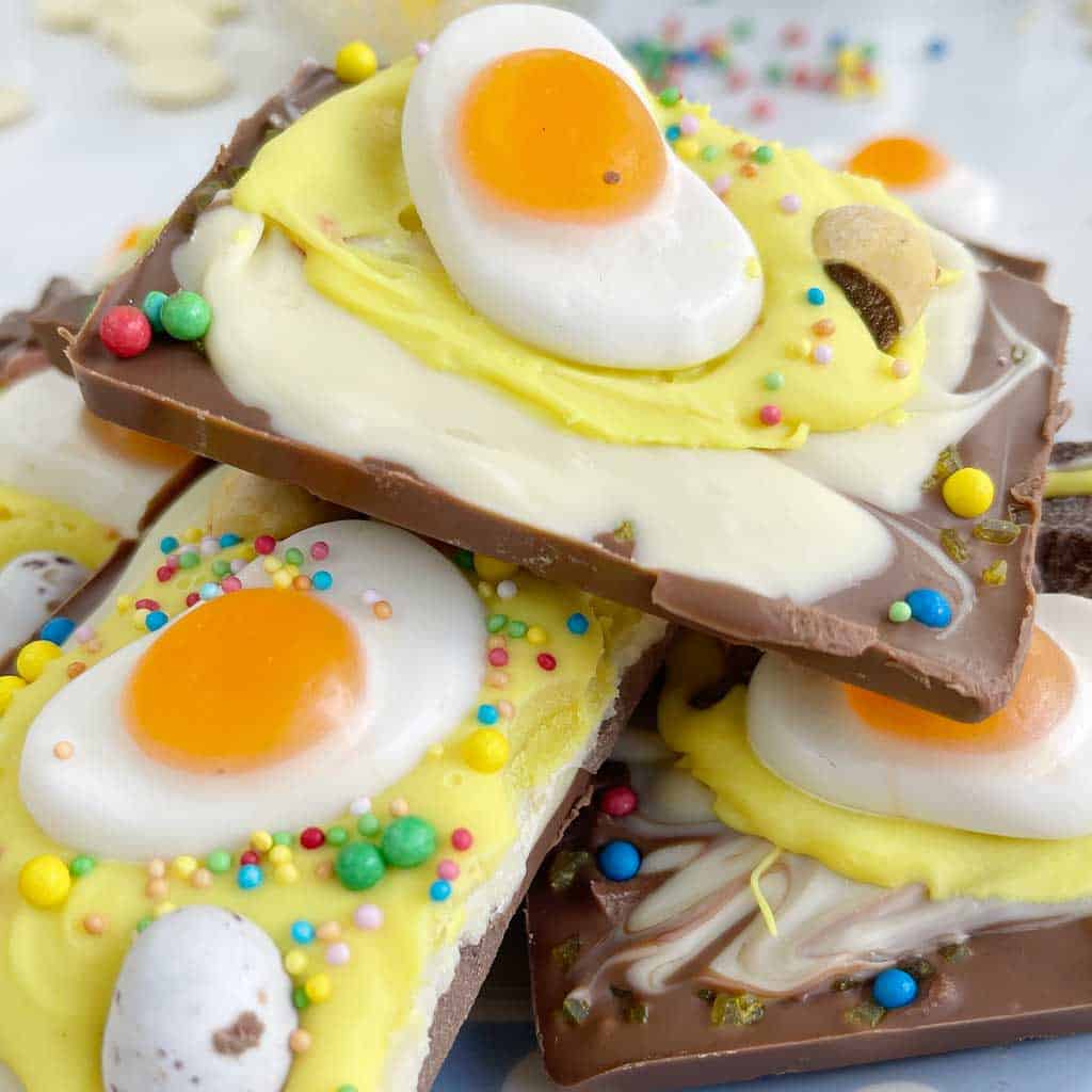 Homemade bark for Easter recipe.
