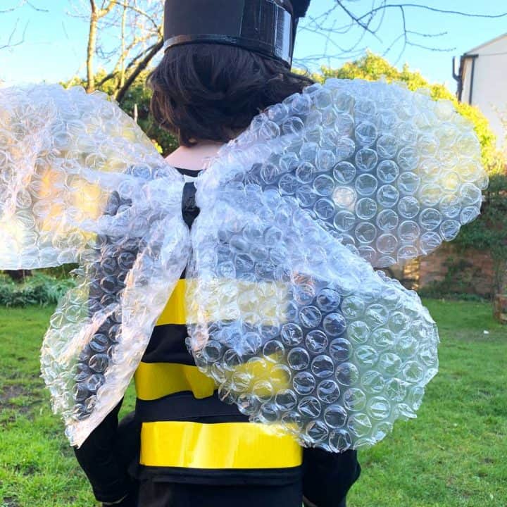 No sew easy DIY bee wings